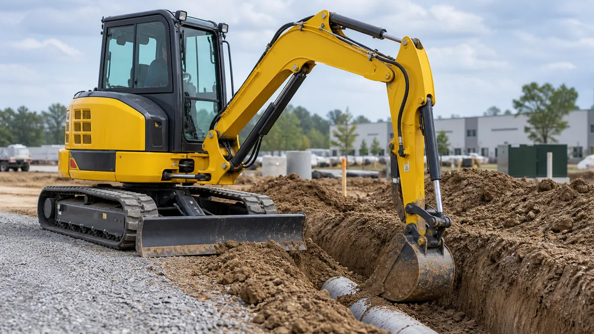 John Deere 50 P-Tier Mini Excavator representative field image