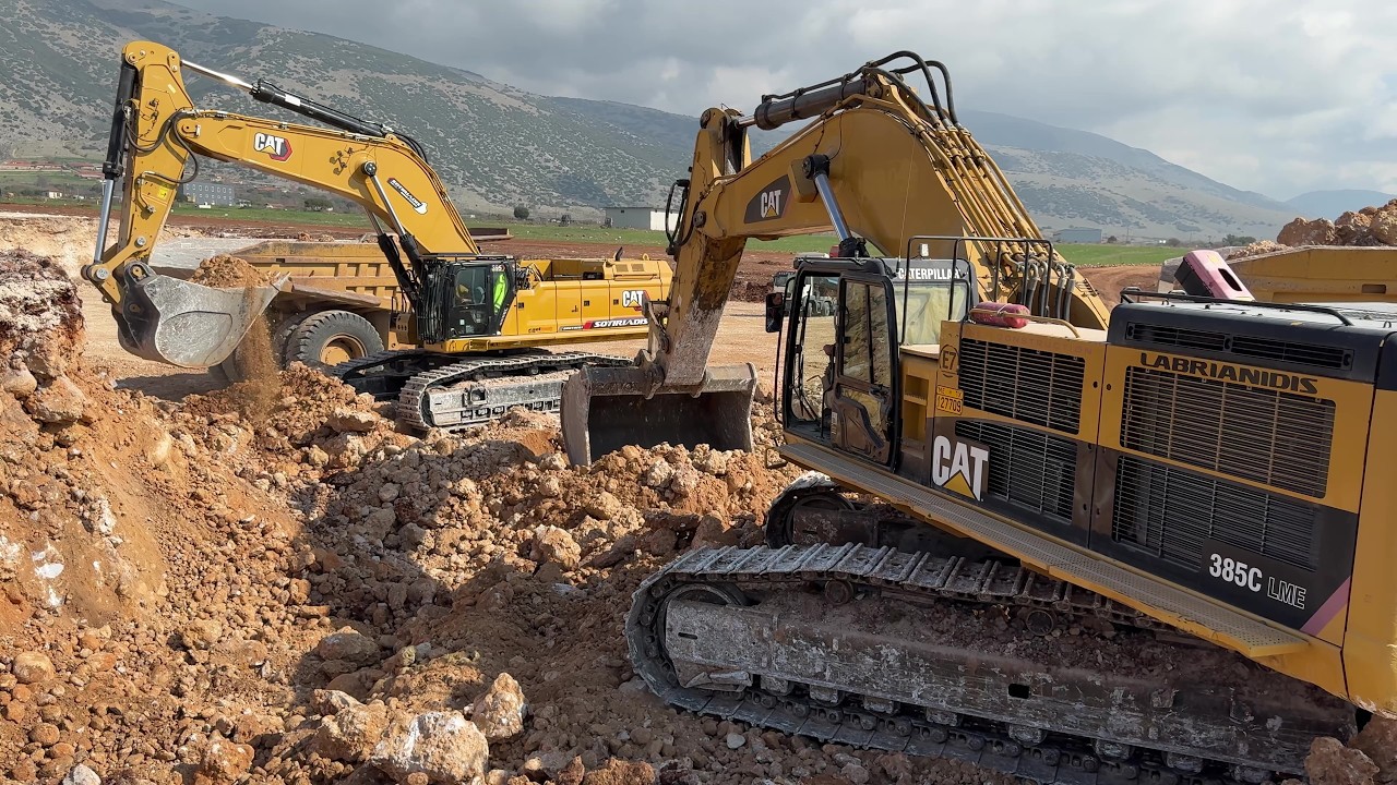 Massive Earthworks : Caterpillar 385C & 395 Load 777C & 777D Dumpers (4K) - Sotiriadis/Labrianidis