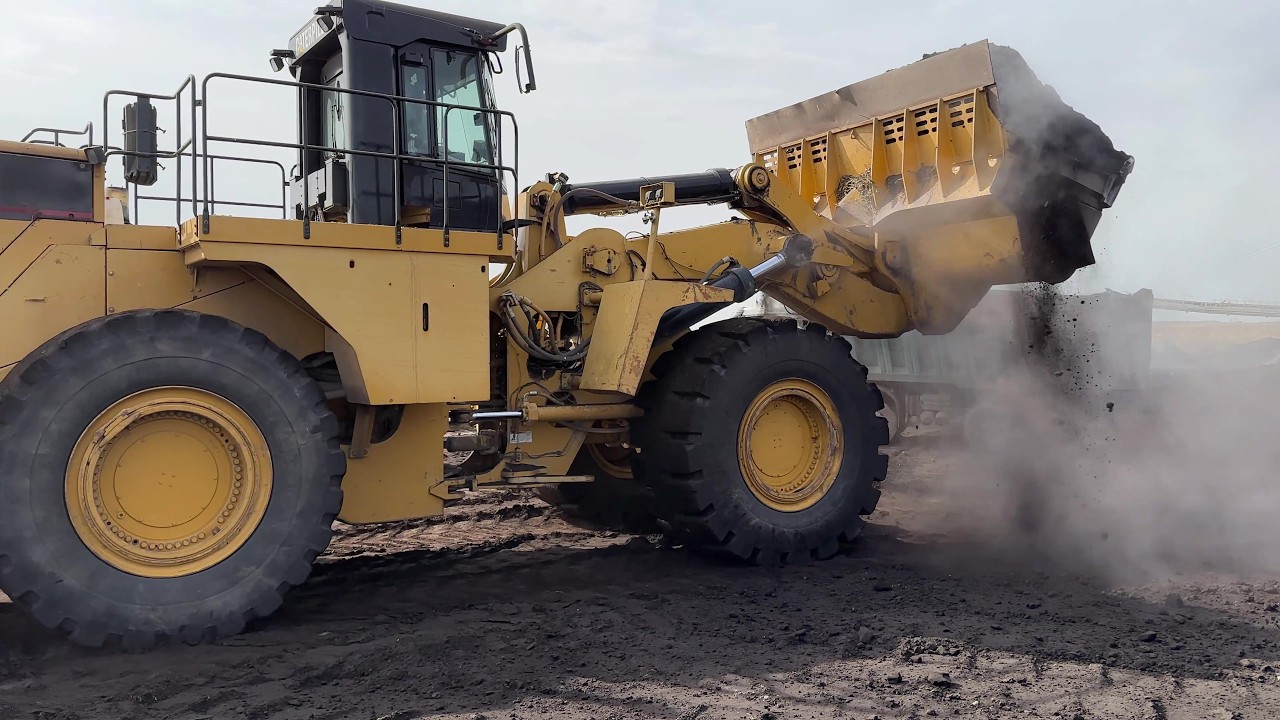 Caterpillar 992G Wheel Loader Loading Coal at Massive Mining Site - Sotiriadis/ Labrianidis - 4K