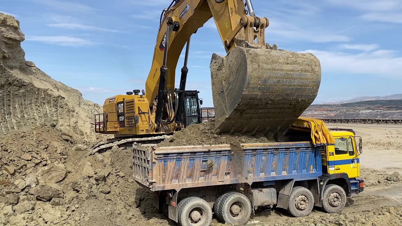 Caterpillar 6015B Loading Overburden at Massive Mining Site - Sotiriadis Mining Works